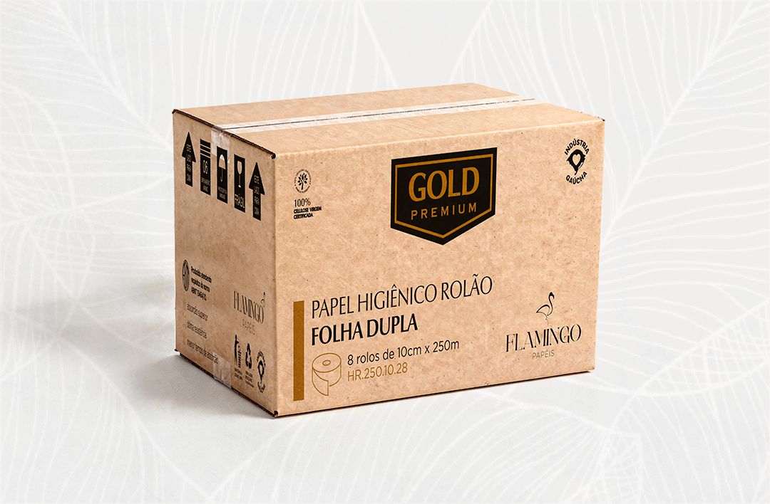 Papel higiênico rolão Gold Premium