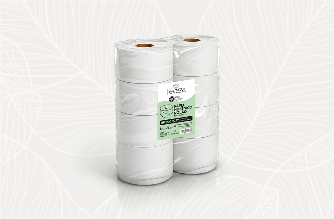 Papel higiênico rolão Leveza